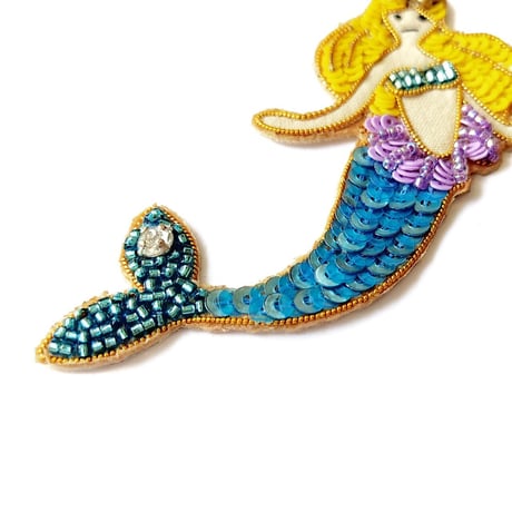 刺繍ステッカー【人魚姫】