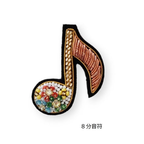 フラワーミュージックブローチ
