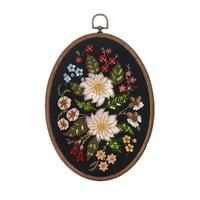 【ビーズ刺繍キット】フラワーガーデンのフープアート　※解説動画付き