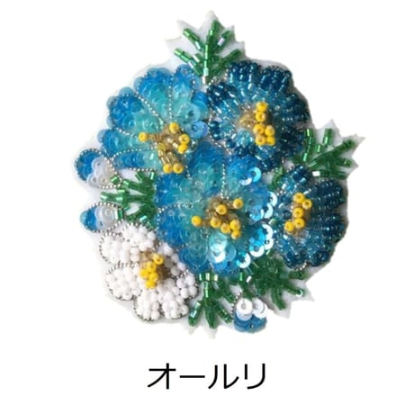 フローラルブーケブローチ