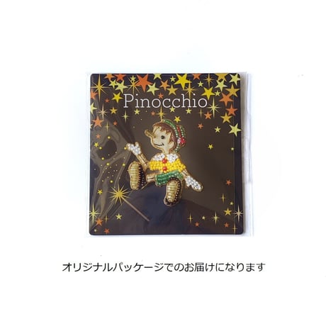 刺繍ステッカー【ピノキオ】
