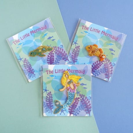 刺繍ステッカー【人魚姫】
