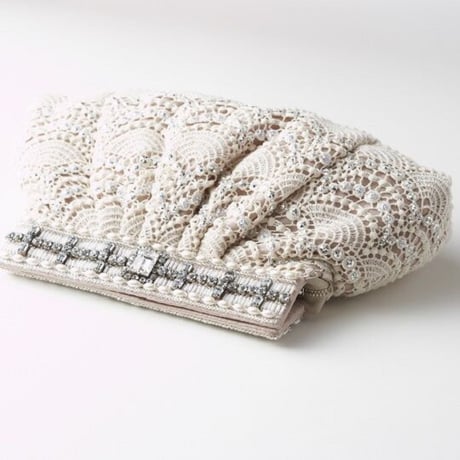 【ビーズ刺繍キット】クリスタルとビジューのシェルバッグ