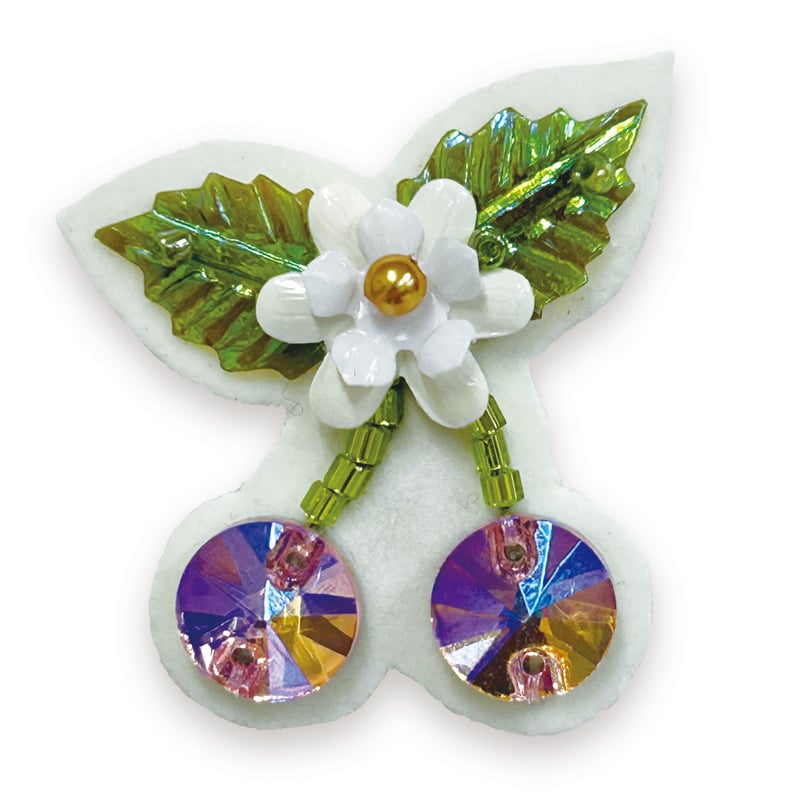 キラキラチェリーブローチキット | tilia