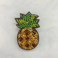 【ビーズ刺繍キット】かんたんビーズ刺繍キット　パイナップル
