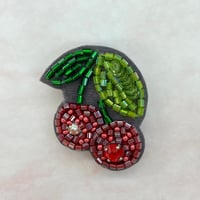 【ビーズ刺繍キット】かんたんビーズ刺繍キット　チェリー