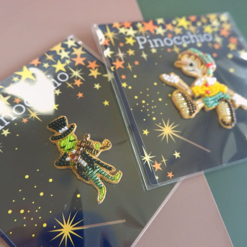 刺繍ステッカー【ピノキオ】 | tilia