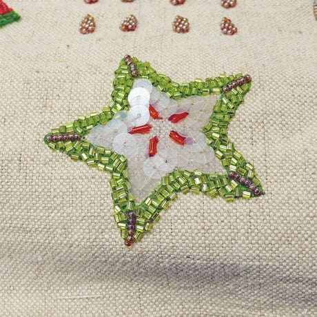 【ビーズ刺繍キット】フルーツのトートバッグ