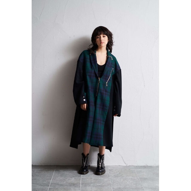 ACUOD by CHANU/Tartan Long Coat | disruptive-Na...