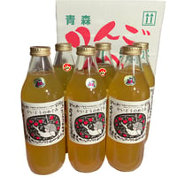 数量限定【かいどうのめぐみ 大瓶 】ふじ王林2種セット　1リットル 6本セット／100%ストレートリンゴジュース