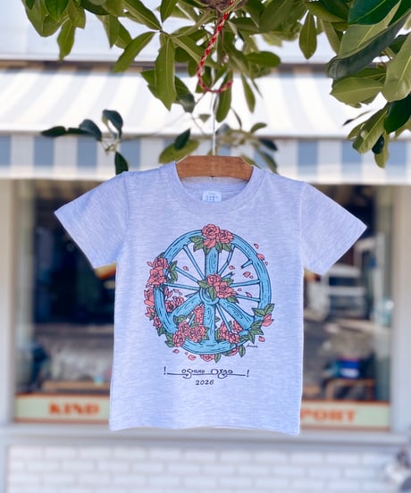 YUSUKE KOMORI / DUDE INN 　"PEACE WHEEL" KIDS T-SHIRTS