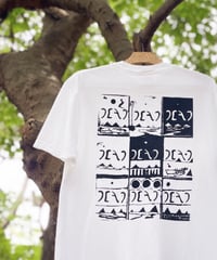 TED GAHL / DUDE INN 　"DEAD GRID" T-SHIRT《WHITE》