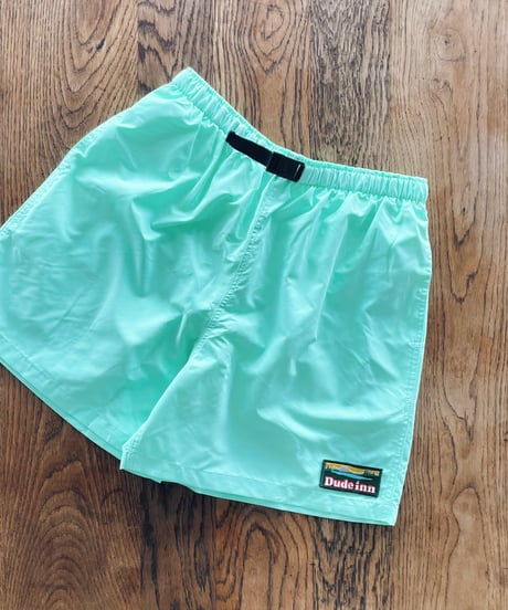 DUDE INN　"MOUNTAIN LOGO" BAGGY SHORTS