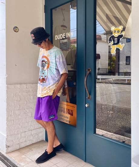 DUDE INN　"MOUNTAIN LOGO" BAGGY SHORTS