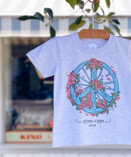 YUSUKE KOMORI / DUDE INN 　"PEACE WHEEL" KIDS T-SHIRTS