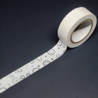 Washi-naryオリジナル マスキングテープ 雨声 白