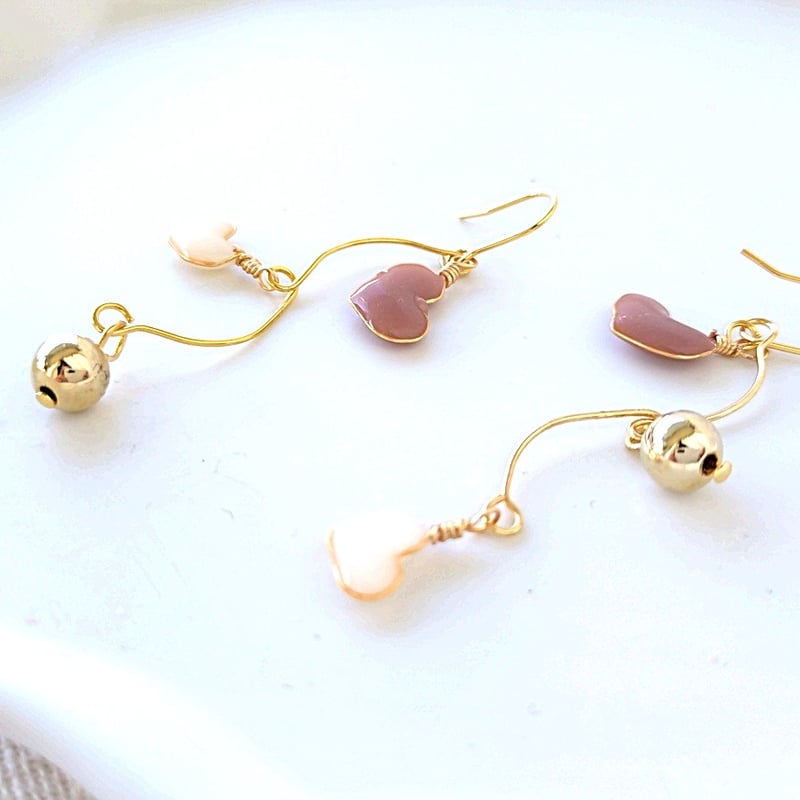 お得なセット】ナチュラルカラーハートセット（ブレスレットとハート