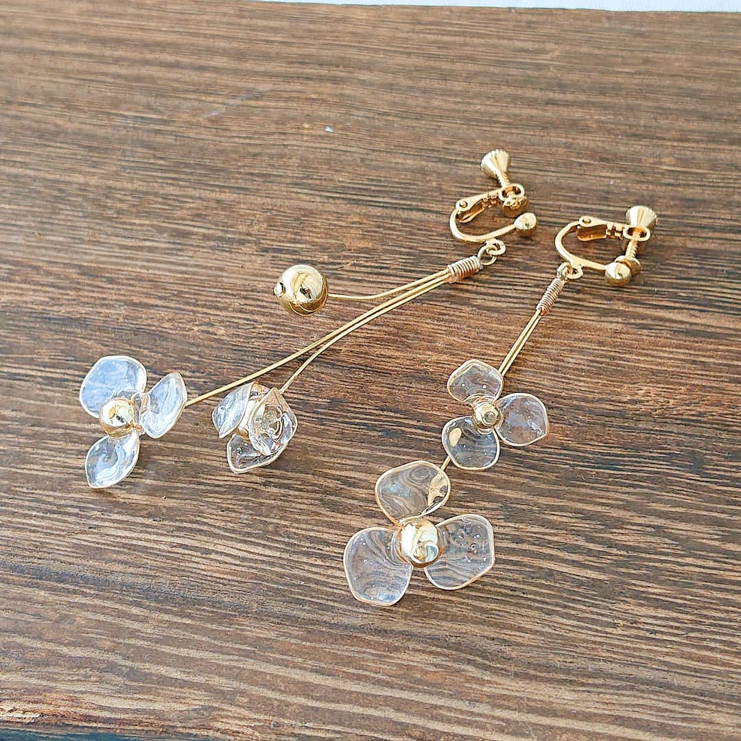 明日は晴れるかな？雲と光の ピアスorイヤリング ホワイト SORA NO TORI on X