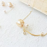 【受注製作】ベルフラワーのネックレス（チェーン50cm）