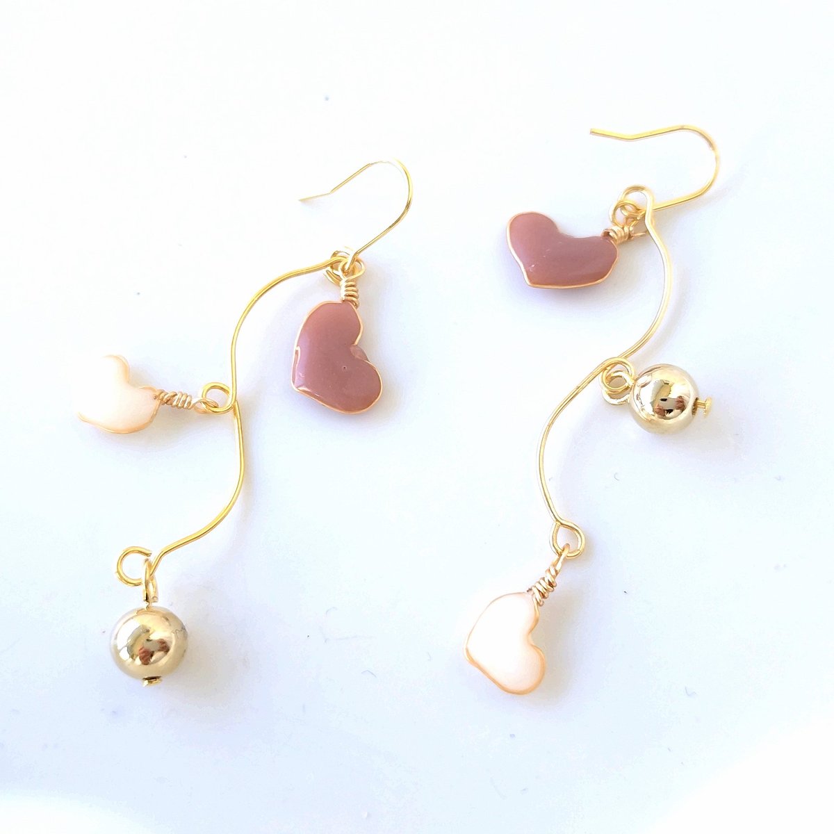 お得なセット】ナチュラルカラーハートセット（ブレスレットとハート