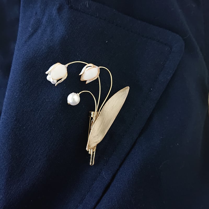 TASAKI シルバーブローチ 花と鈴蘭 鈴蘭のブローチ すずらん シルバー