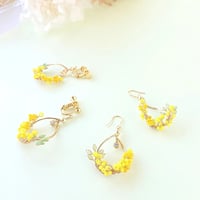 ミモザのレモンフープ・ピアス/イヤリング