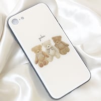 24【yuka】Bear Brothers♡【強化ガラスケース】iPhone7/8/SE2