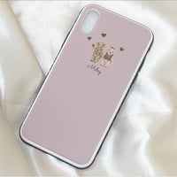 L33【Milry】LoveLove Bear♡【強化ガラスケース】iPhoneXS