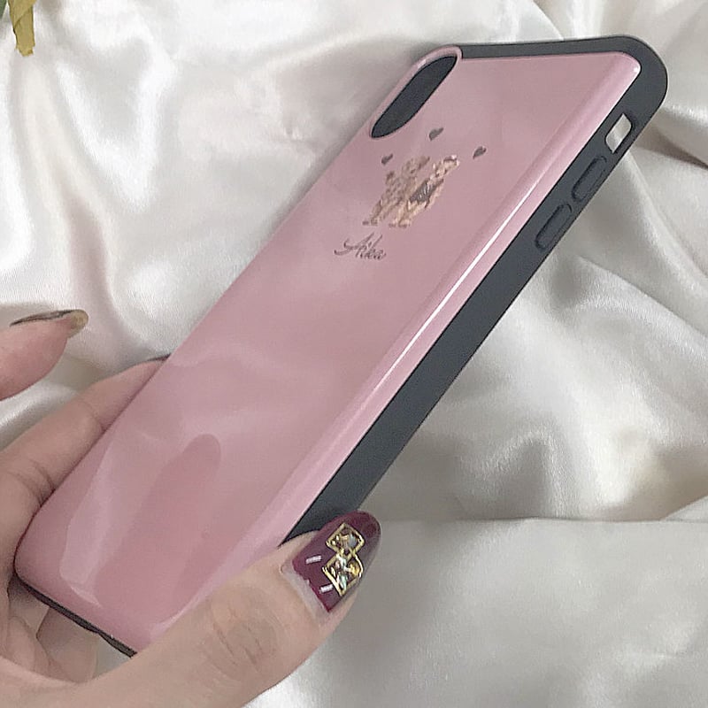 40【Aika】LoveLove Bear ♡【 ICカード入れ付きスマホケース