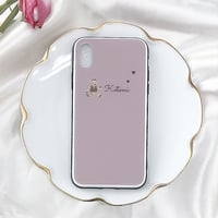 15【Kotomi】Dusty Color  Bear♡【強化ガラスケース】iPhoneX/XS