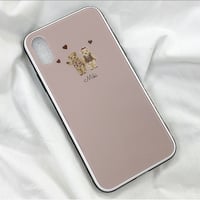L3【Miki】Love Love Bear♡【強化ガラスケース】iPhoneX/XS