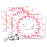 【3個セット】ビタミンC 3000mg ビタミンD 4000IU サプリメント 粉末 スティック VC+D 高濃度 イギリス産ビタミンC 30包