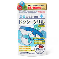 高純度 親子のかしこい習慣 魚が苦手な 子供も飲める ドクタークリルmini クリルオイル 18,450mg ビタミンA D E 配合 オメガ3 DHA EPA アスタキサンチン 90粒