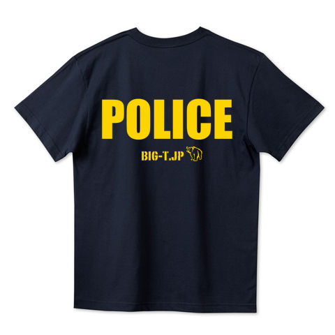 G.M.P.D. 警視庁長官POLICE Tシャツ ジョークTシャツ。ネイビー ※両面 