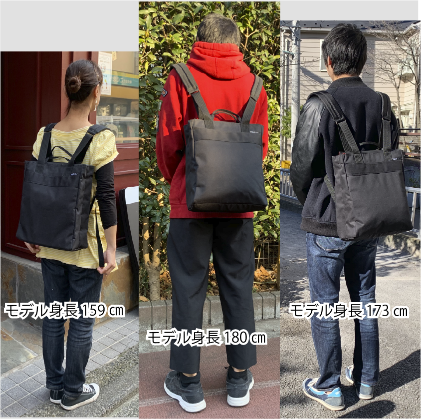 LGB バッグパック　ナイロン製　ブラック　ミニバッグ付き Medium black nylon Pocket crossbody bag