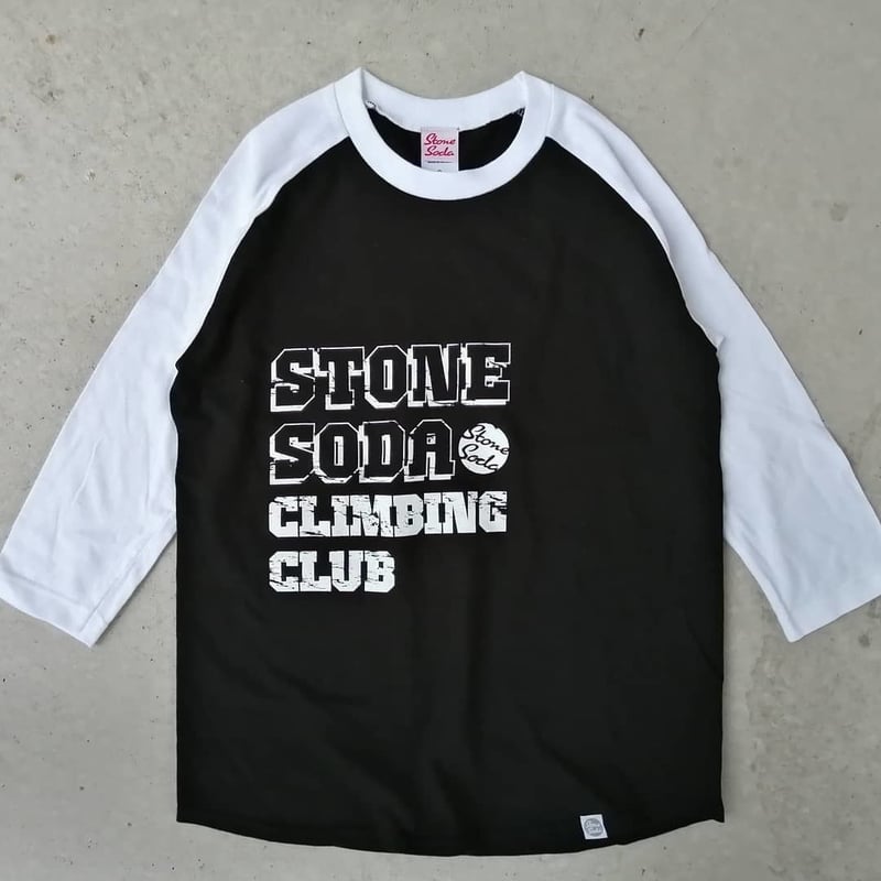 七分袖ラグランTシャツ グレー ブラック | StoneSoda