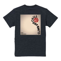 "CLIMB AND CHILL"  グラフィックTシャツ【ヘザーネイビー・グリーン】