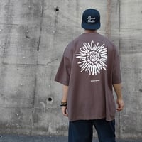 ”moment flower”　バックプリント ビッグシルエットTシャツ