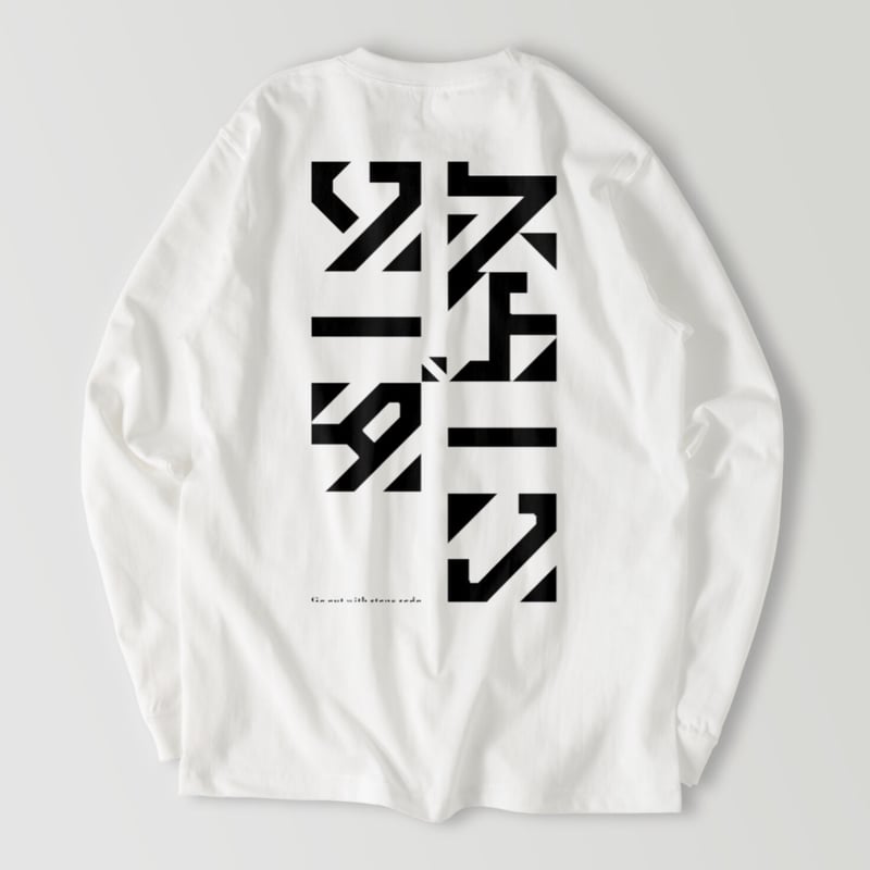 STONE  ロングスリーブカットソー ホワイト CHROME HEARTS クロムハーツ Vertical Logo Tee ロングスリーブ