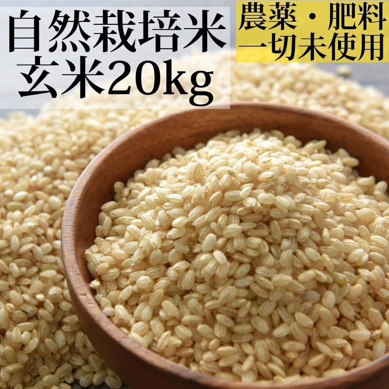 新米（玄米）自然栽培米２０kg（農薬、肥料、一切未使用）佐賀県産 ...