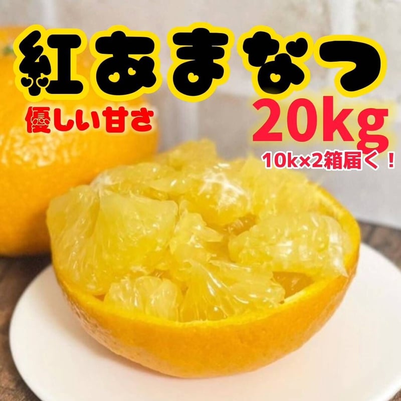 紅甘夏（べにあまなつ）２０kg（10kg箱が2箱届きます）訳ありご家庭用