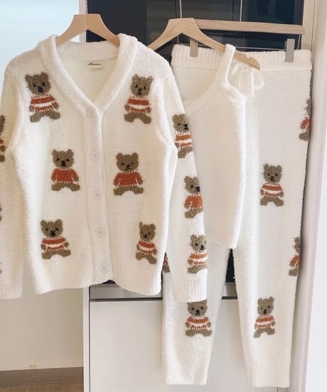 もこもこくまちゃんルームウェア　2色展開