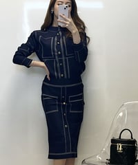 デニムスカートセットアップ　2色展開
