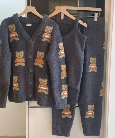 もこもこくまちゃんルームウェア　2色展開