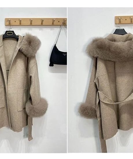 リアルフォックスファーコート　5色展開
