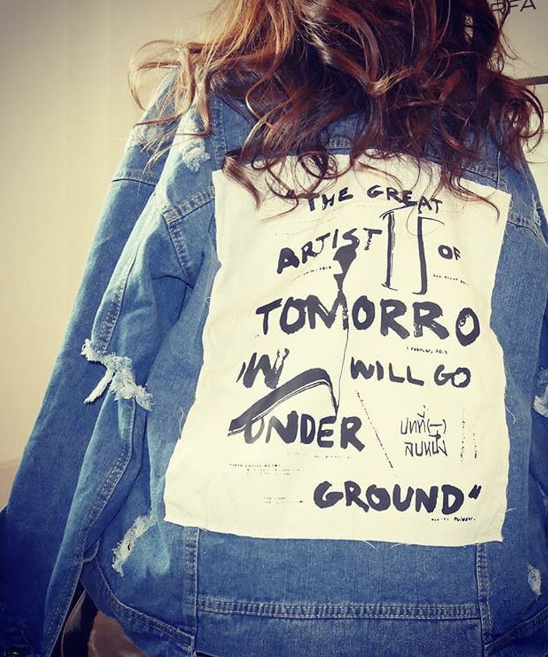 ロゴダメージデニムジャケット | celeste