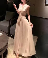 シフォンロングワンピース