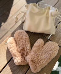 ラビットファー手袋　6色展開