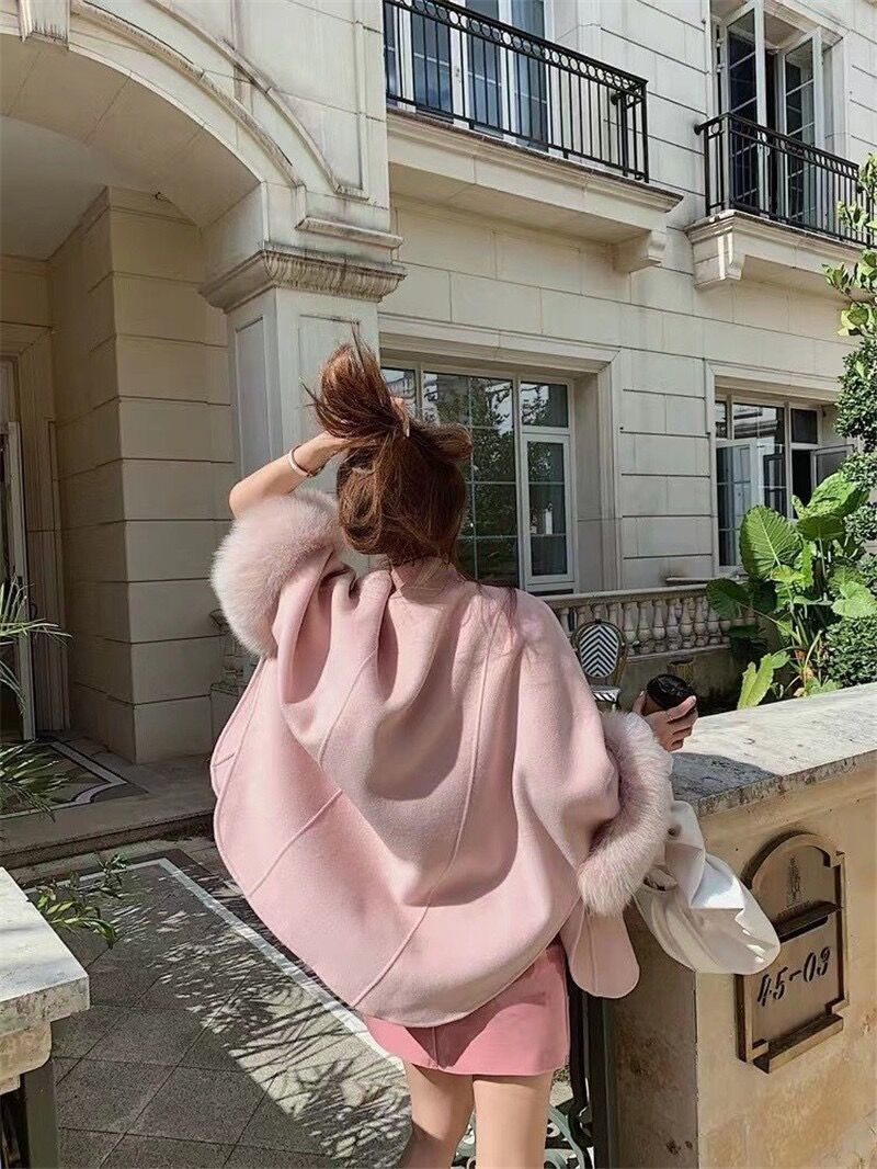 Bellesafeena ピンク チェスターコート 11AB2 カシミア100%