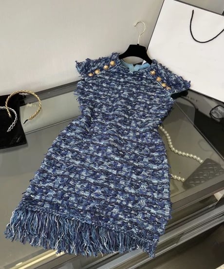 ツイードワンピース　2色展開